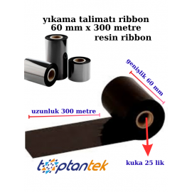 ribbon 60 mm x 300 metre yıkama talimatı ribon (resin ribbon)